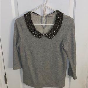 Gray Elegant Long-sleeve